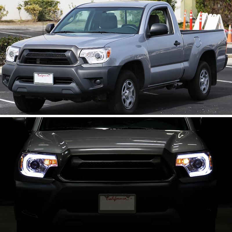 2012-2015 Toyota Tacoma Chrome Projector Headlights - 2LHP-TAC12-TM