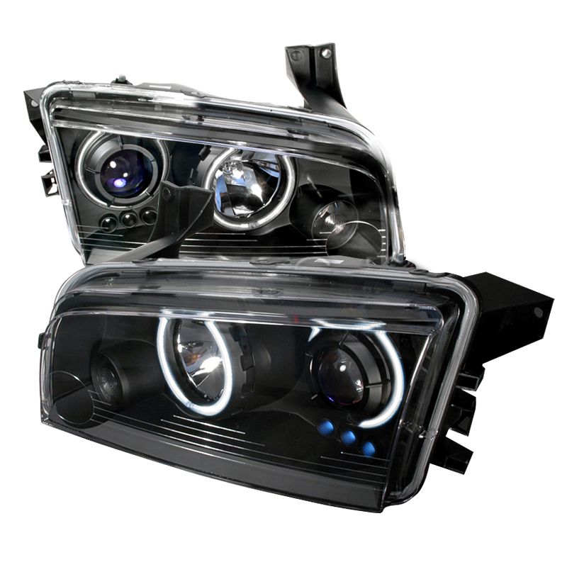 2006-2010 Dodge Charger Black CCFL Halo Projector Headlights - 3LHP ...