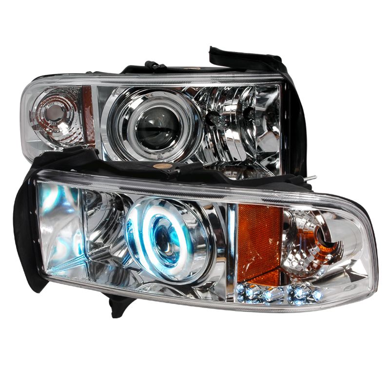 1994-2001 Dodge Ram 1500 Chrome CCFL Halo Projector Headlights - 4LHP ...