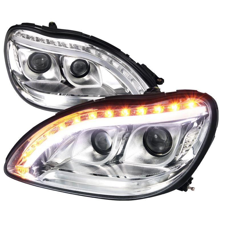 Mercedes Benzs Class W Led Dchrome Projector Headlights