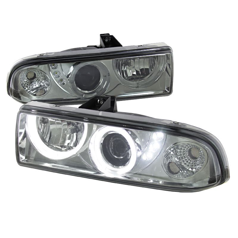 1998-2004 Chevy S10 Halo Smoke Projector Headlights - Lhp-s1098g-rs