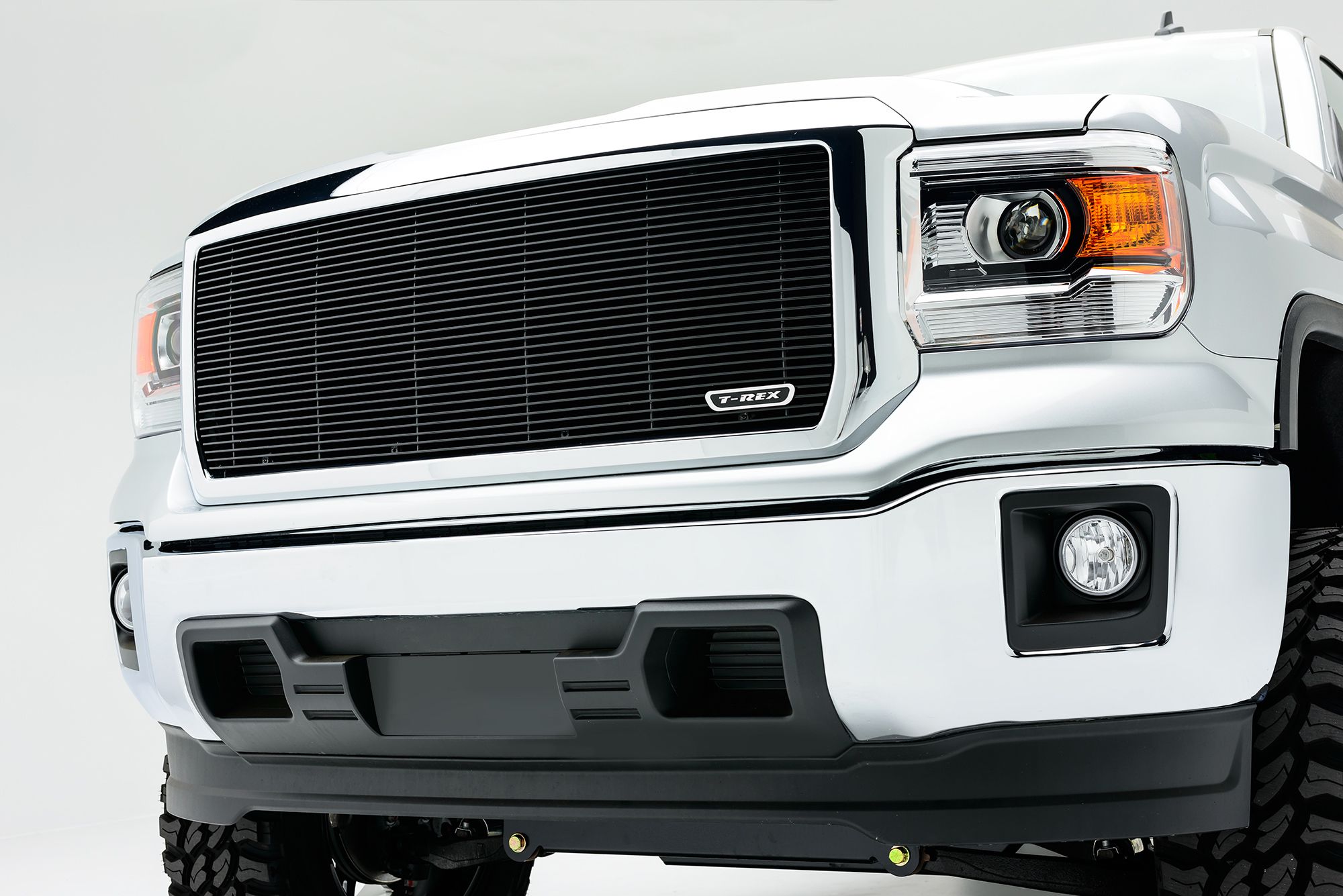 Sierra Grille Insert 14-15 GMC Sierra Aluminum Powdercoat Black 1 Piece ...