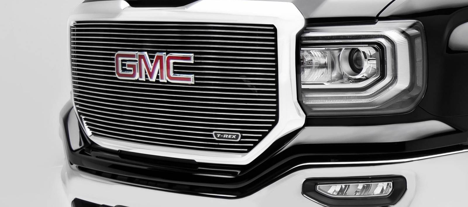 Sierra Grille Gmc Sierra W Logo Aluminum Polished Laser Billet Series T Rex