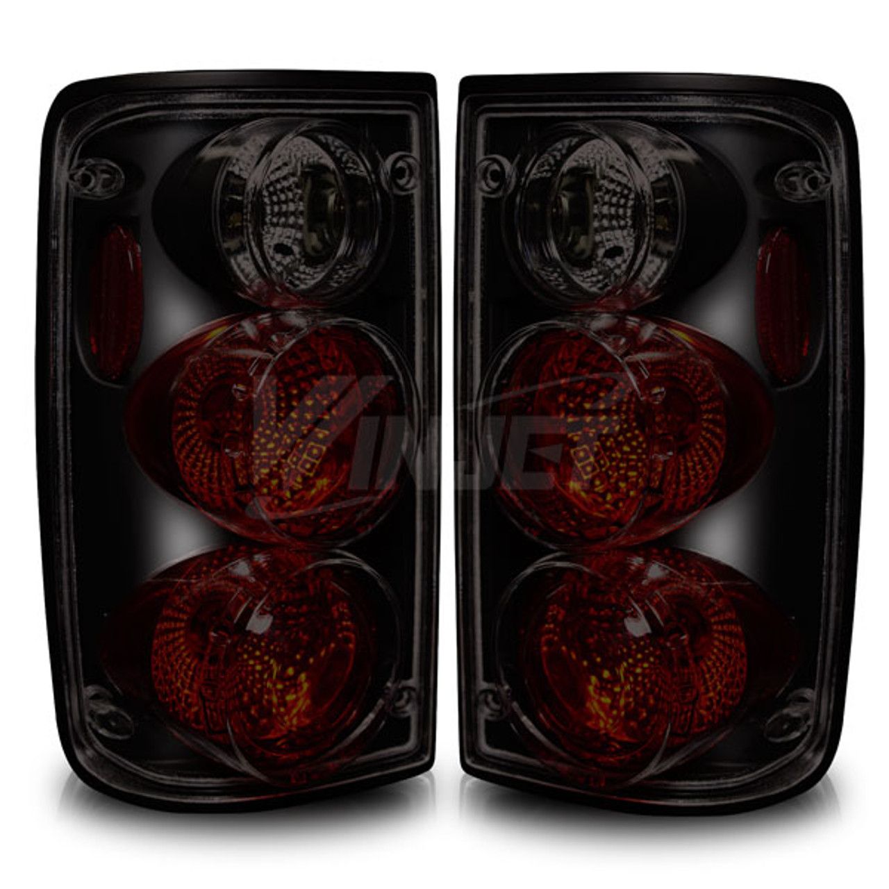 1989-1995 Toyota Pickup Black/Smoke Altezza Tail Lights - CTWJ-0045-BS