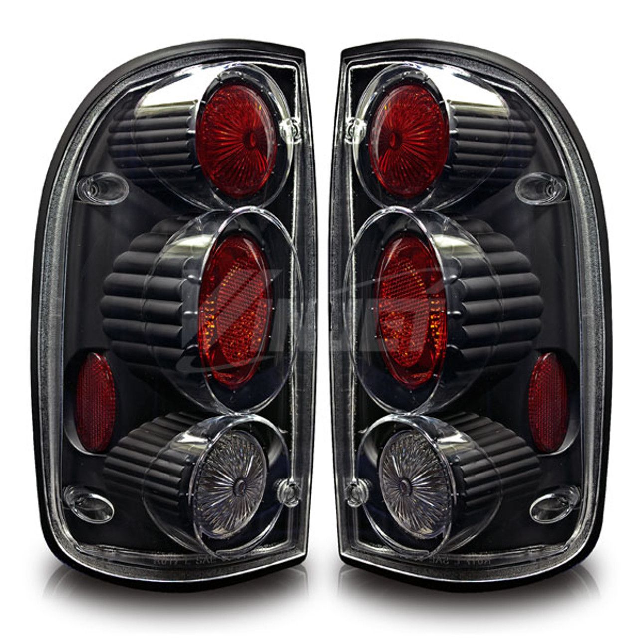 2001-2004 Toyota Tacoma Black/Clear Altezza Tail Lights - CTWJ-0046-BC